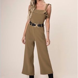 Kittenish Chelsea Jumpsuit/Romper- Olive Green